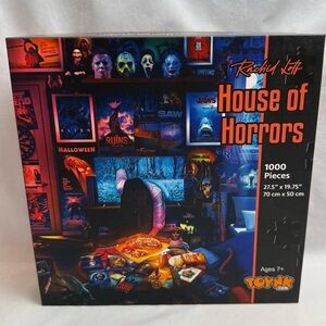 Toynk House of Horrors and Scary Movies 1000 Piece Jigsaw Puzzle By Rachid Lotf